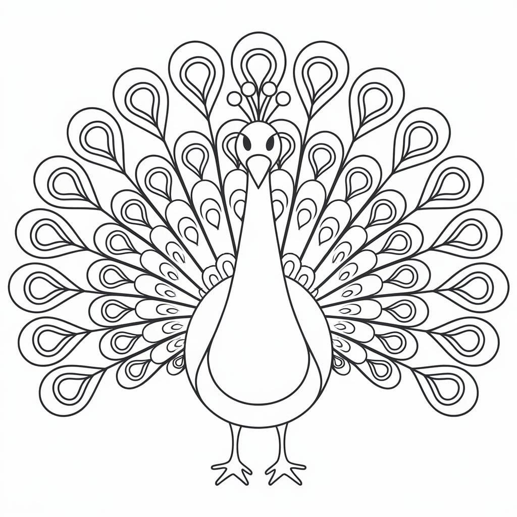 Desenhos de Desenhar pavão muito bom para colorir