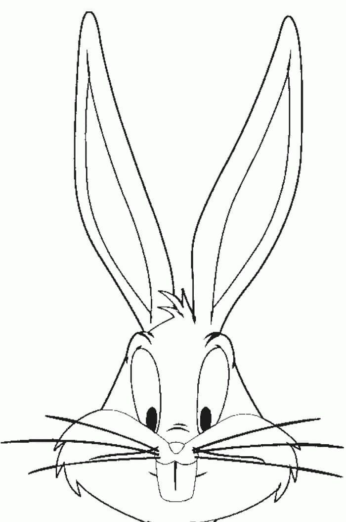 Desenhos de Desenhar rosto Bugs Bunny para colorir