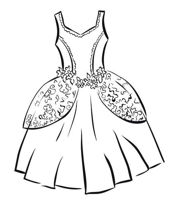 Desenhos de Desenhar vestido em crianças para colorir