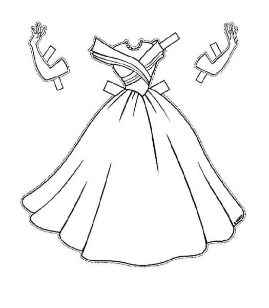 Desenhos de Desenhar vestido fácil para crianças para colorir