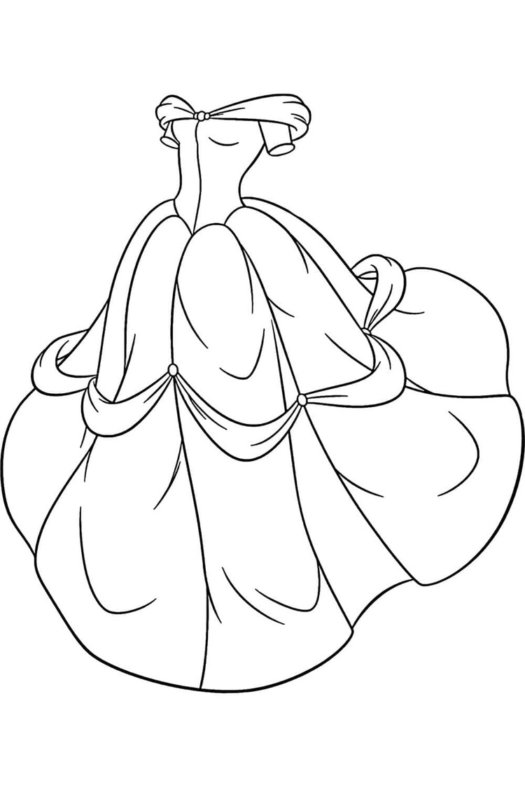Desenhos de Desenhar vestido simples para crianças para colorir