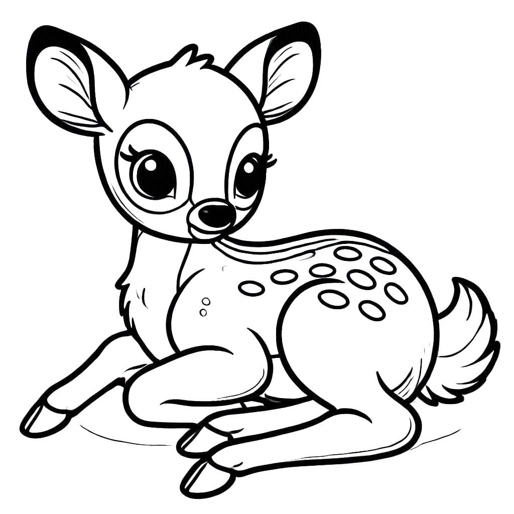 Desenhos de Desenhe Bambi 1 para colorir