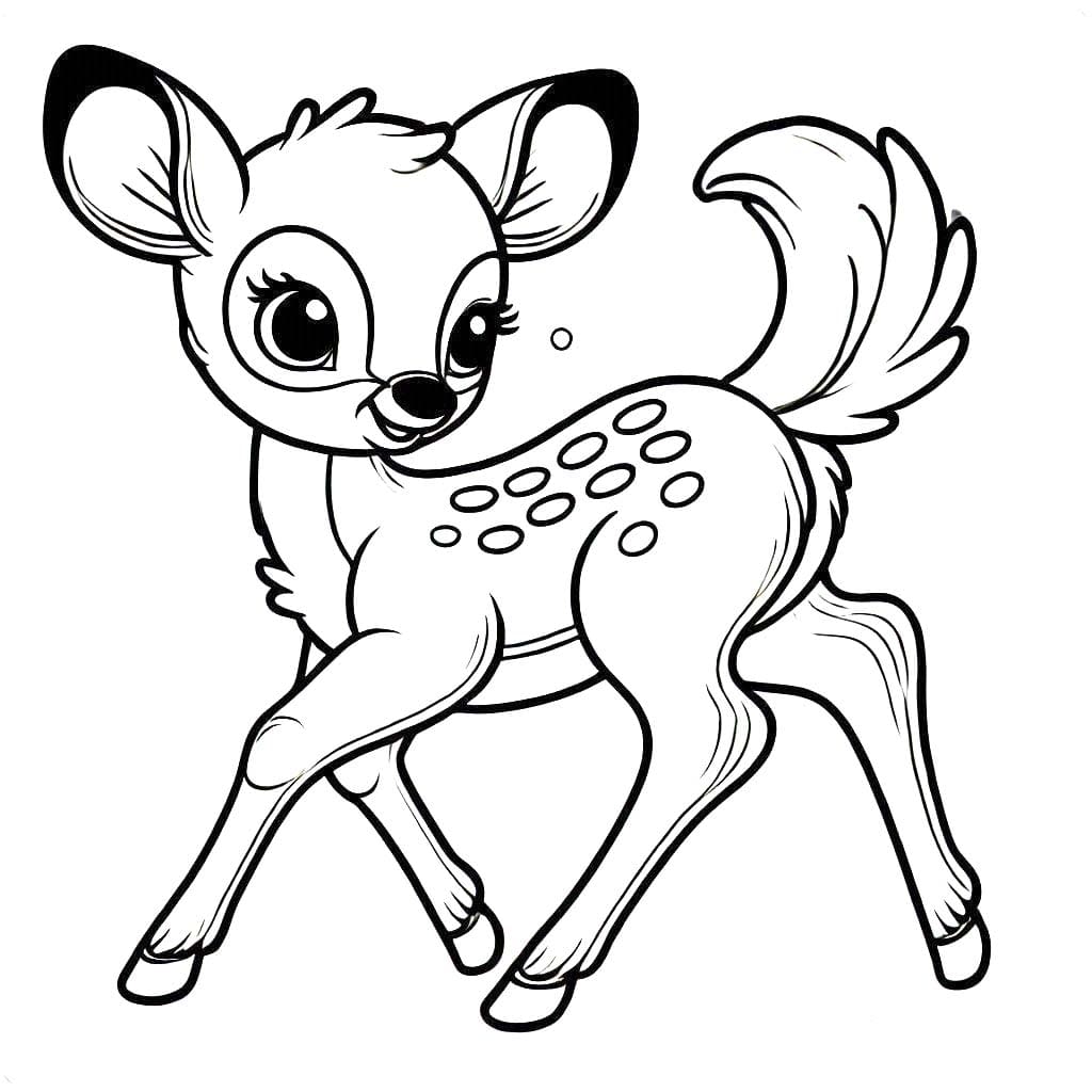 Desenhos de Desenhe Bambi 2 para colorir