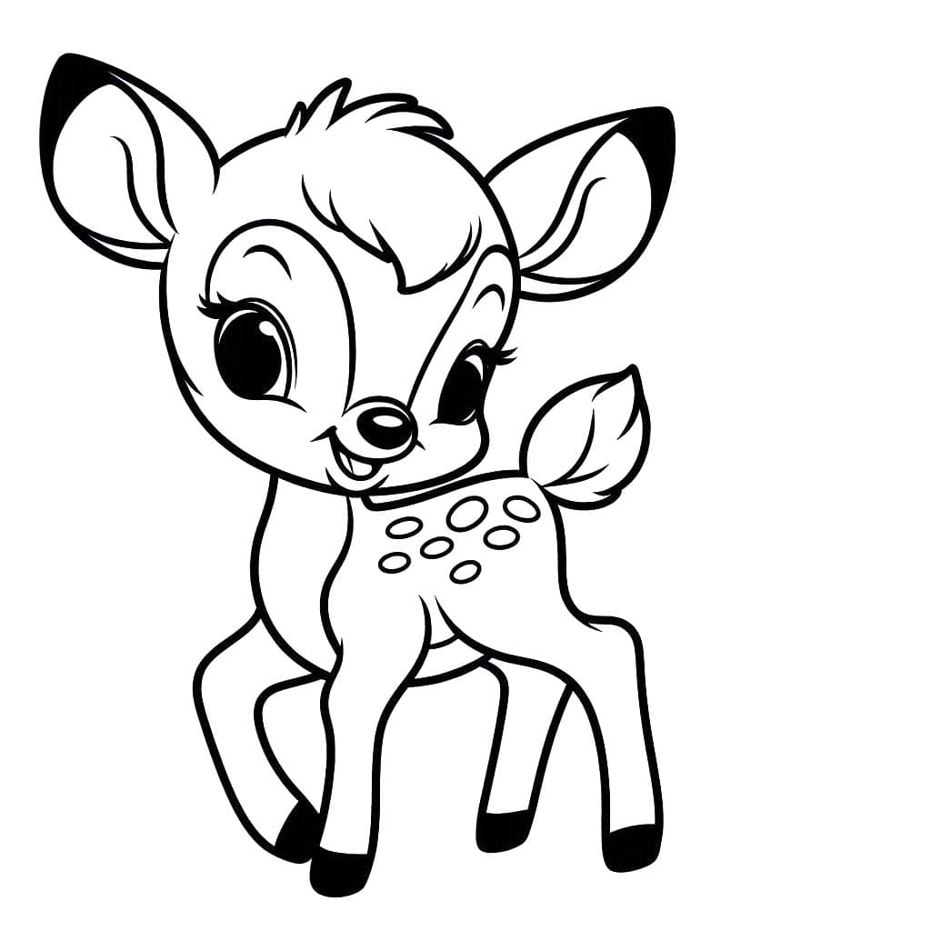 Desenhos de Desenhe Bambi 3 para colorir