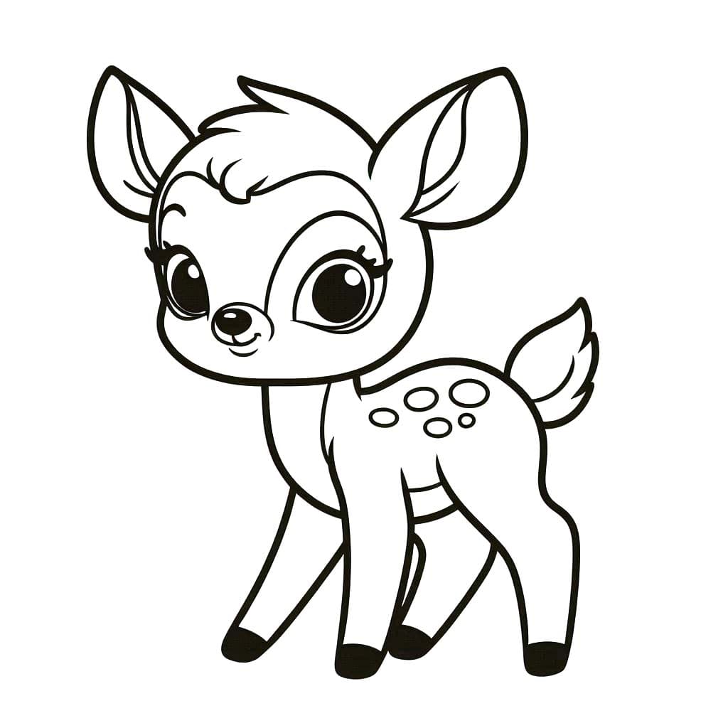 Desenhos de Desenhe Bambi 4 para colorir