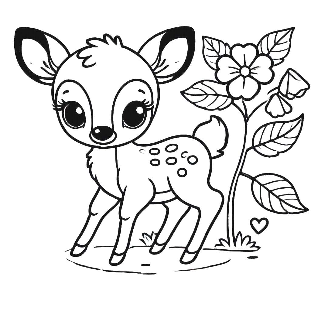 Desenhos de Desenhe Bambi 6 para colorir