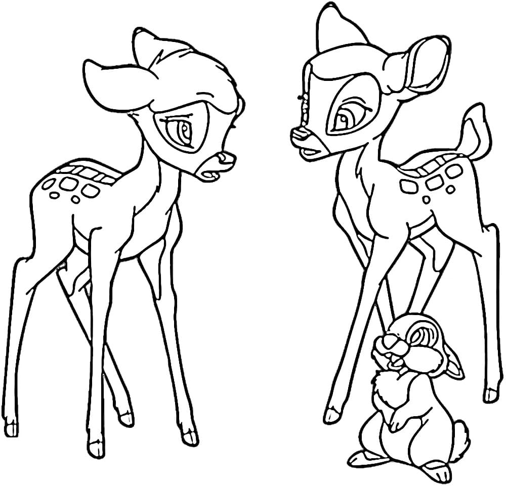 Desenhos de Desenhe Bambi imprimir para colorir