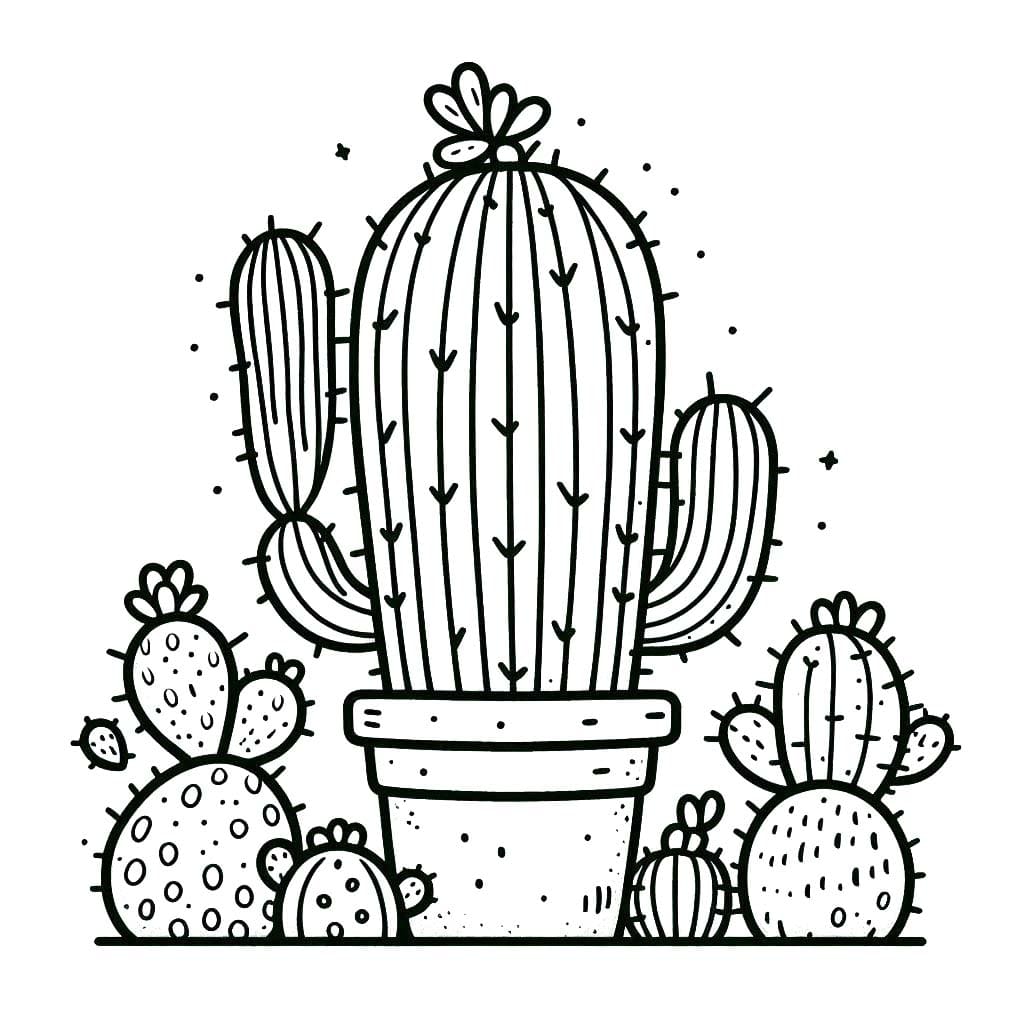 Desenhe Cacto 1 para colorir