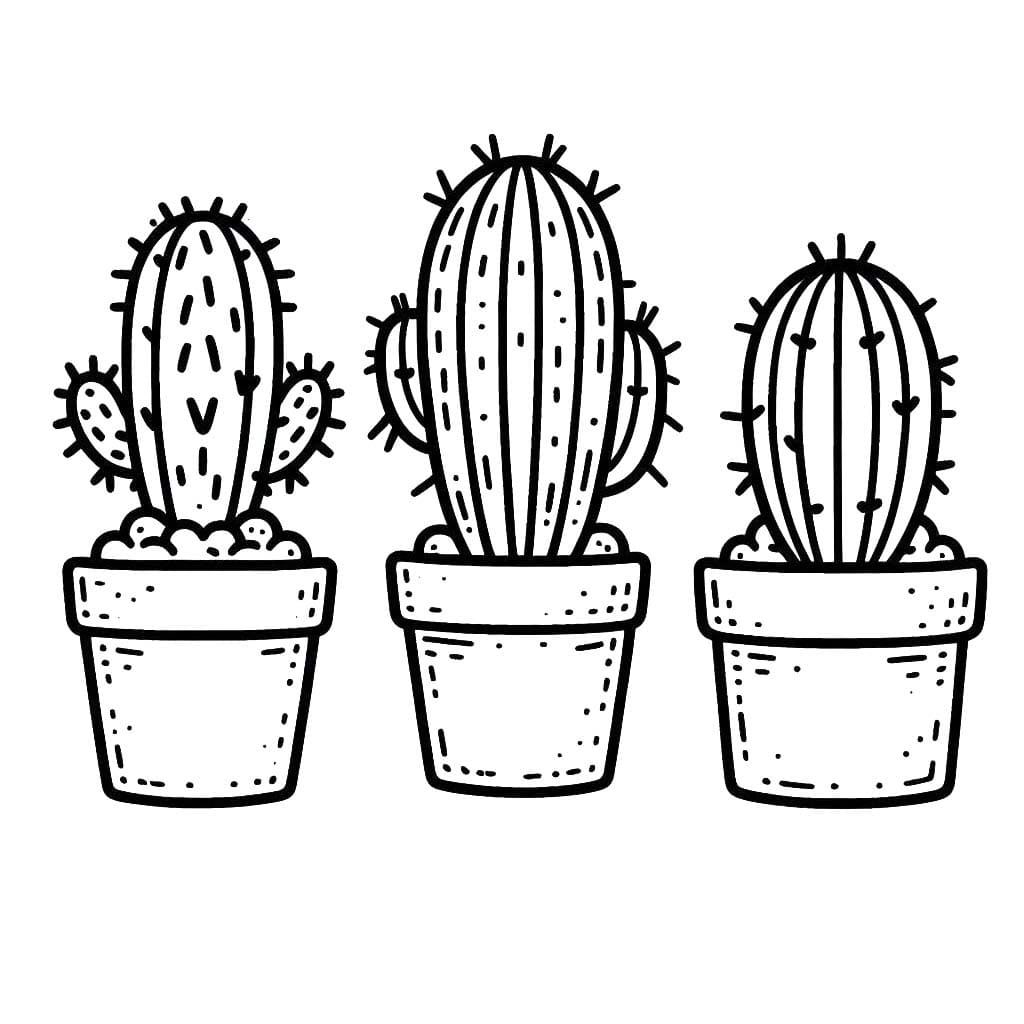 Desenhe Cacto 2 para colorir