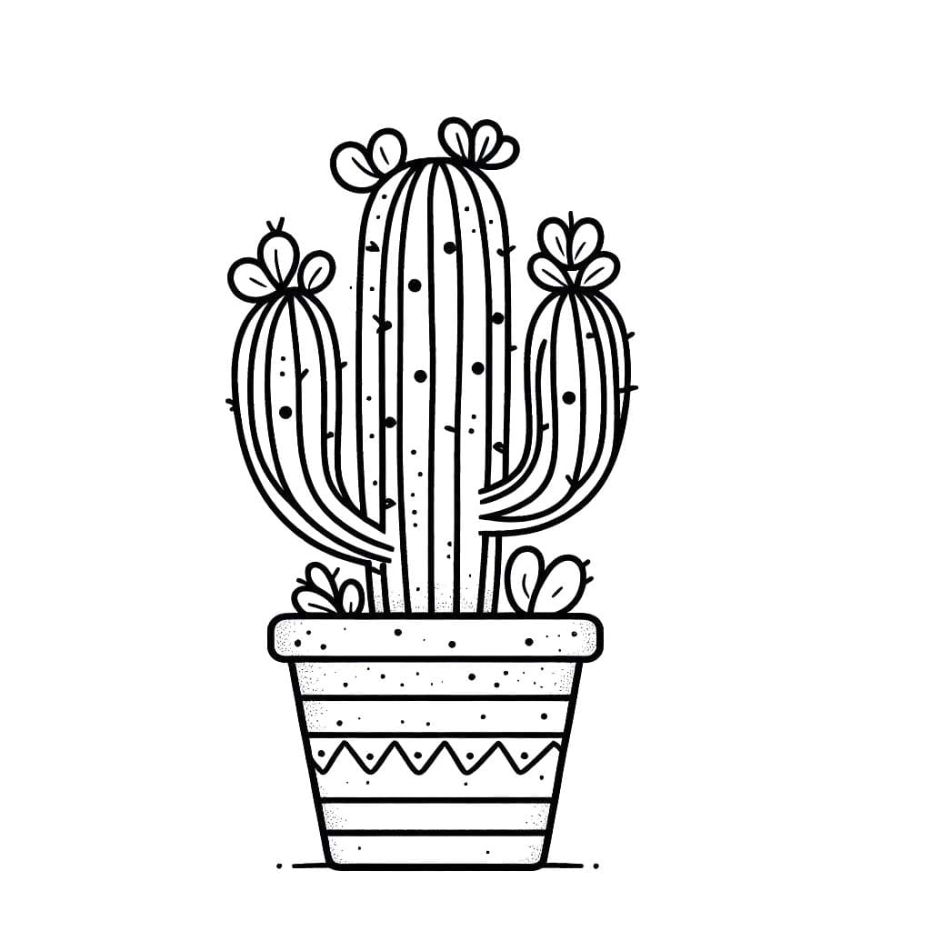 Desenhe Cacto 3 para colorir