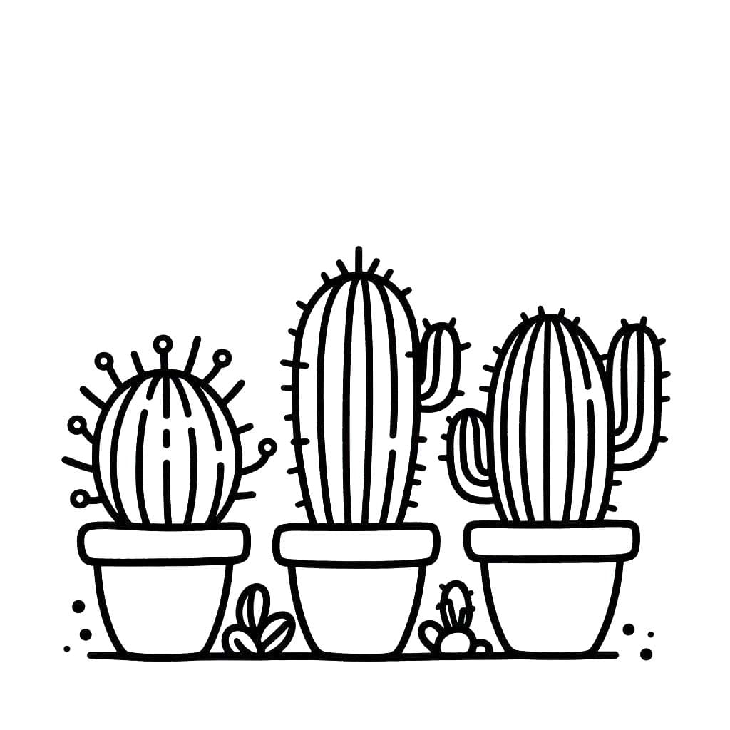 Desenhe Cacto 4 para colorir