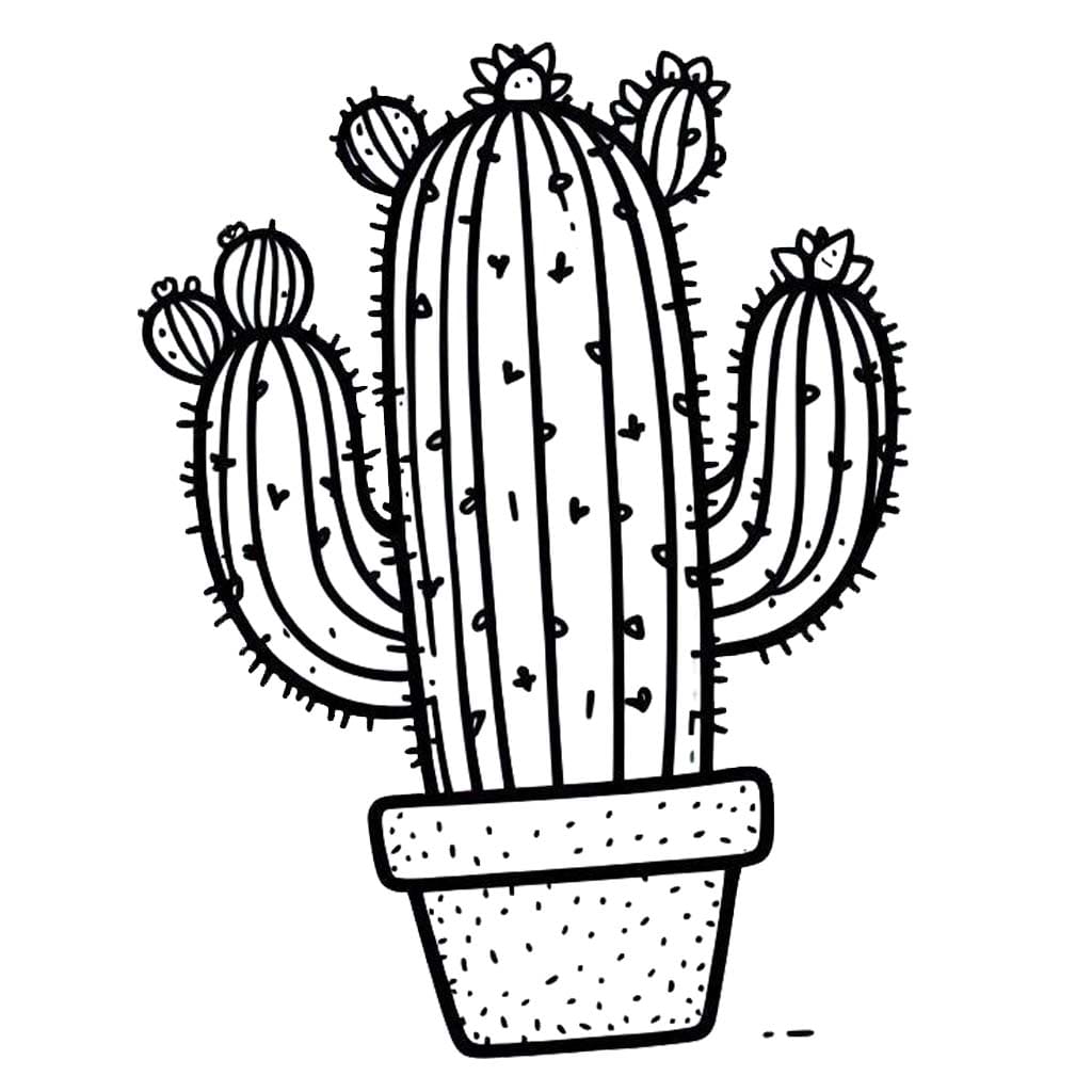 Desenhe Cacto 5 para colorir