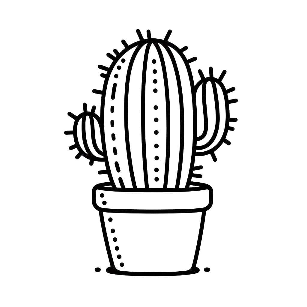 Desenhe Cacto grátis para colorir