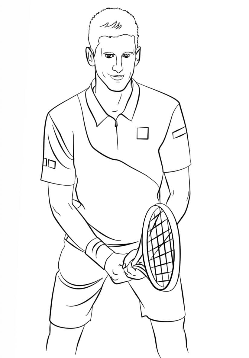 Desenhos de Desenhe Novak Djokovic para colorir