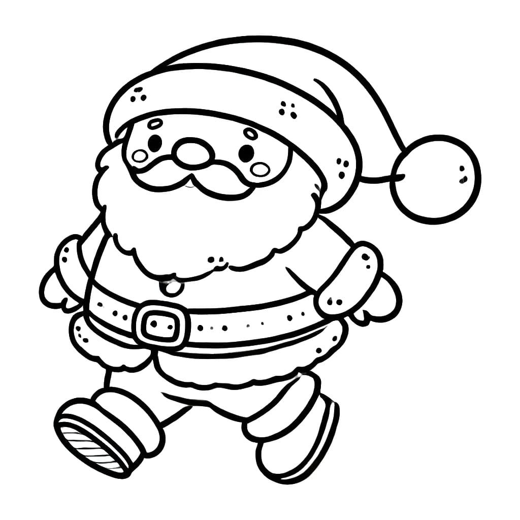 Desenhos de Desenhe Papai Noel simplesmente para colorir