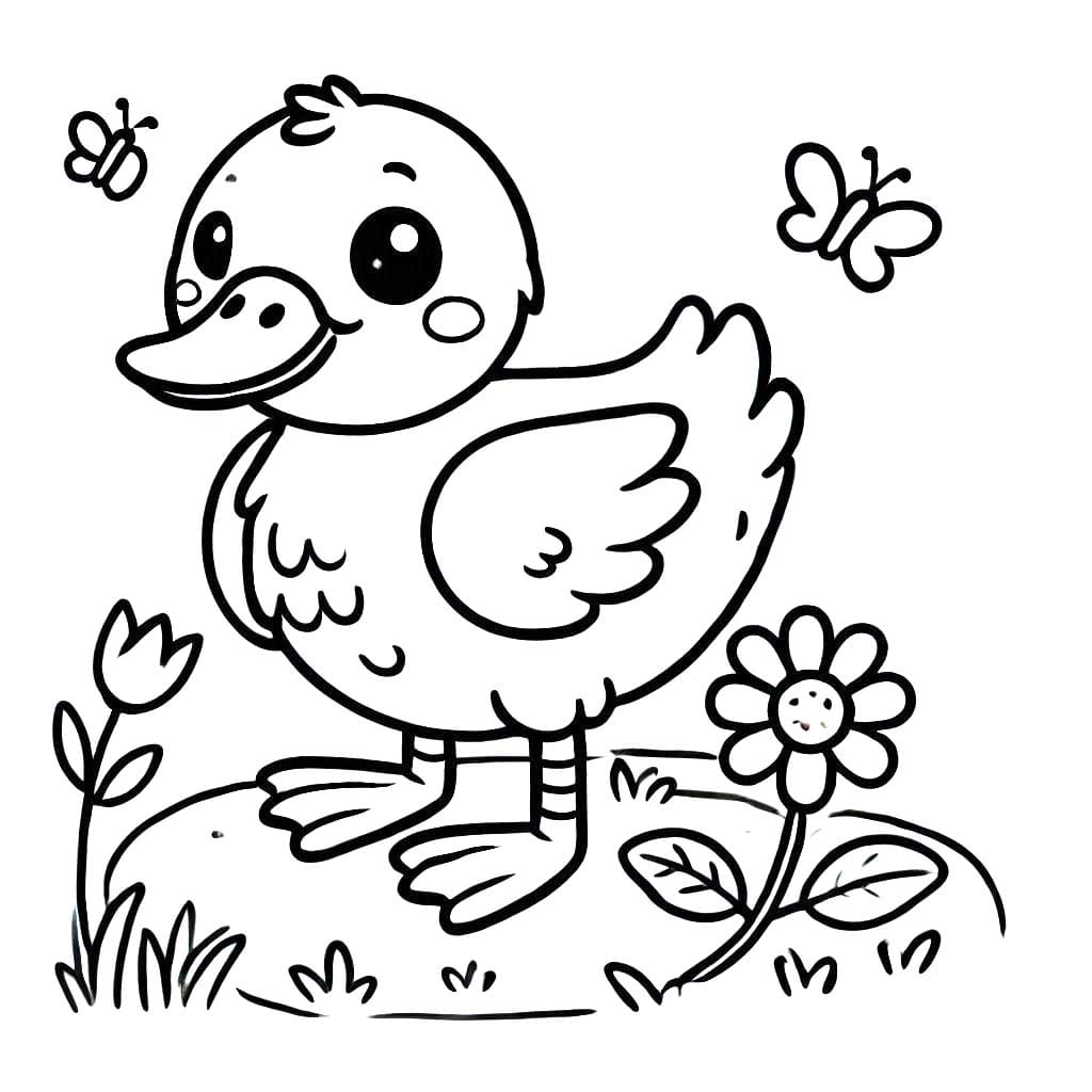 Desenhos de Desenhe Pato 2 para colorir