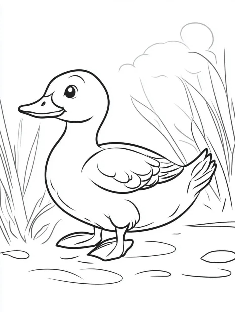 Desenhos de Desenhe Pato 6 para colorir