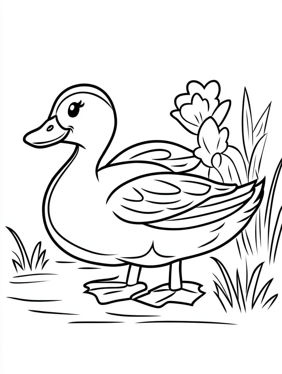 Desenhos de Desenhe Pato impressão grátis para colorir