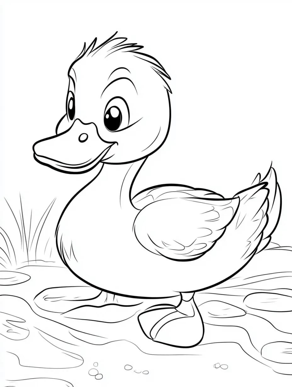 Desenhos de Desenhe Pato imprimir para colorir