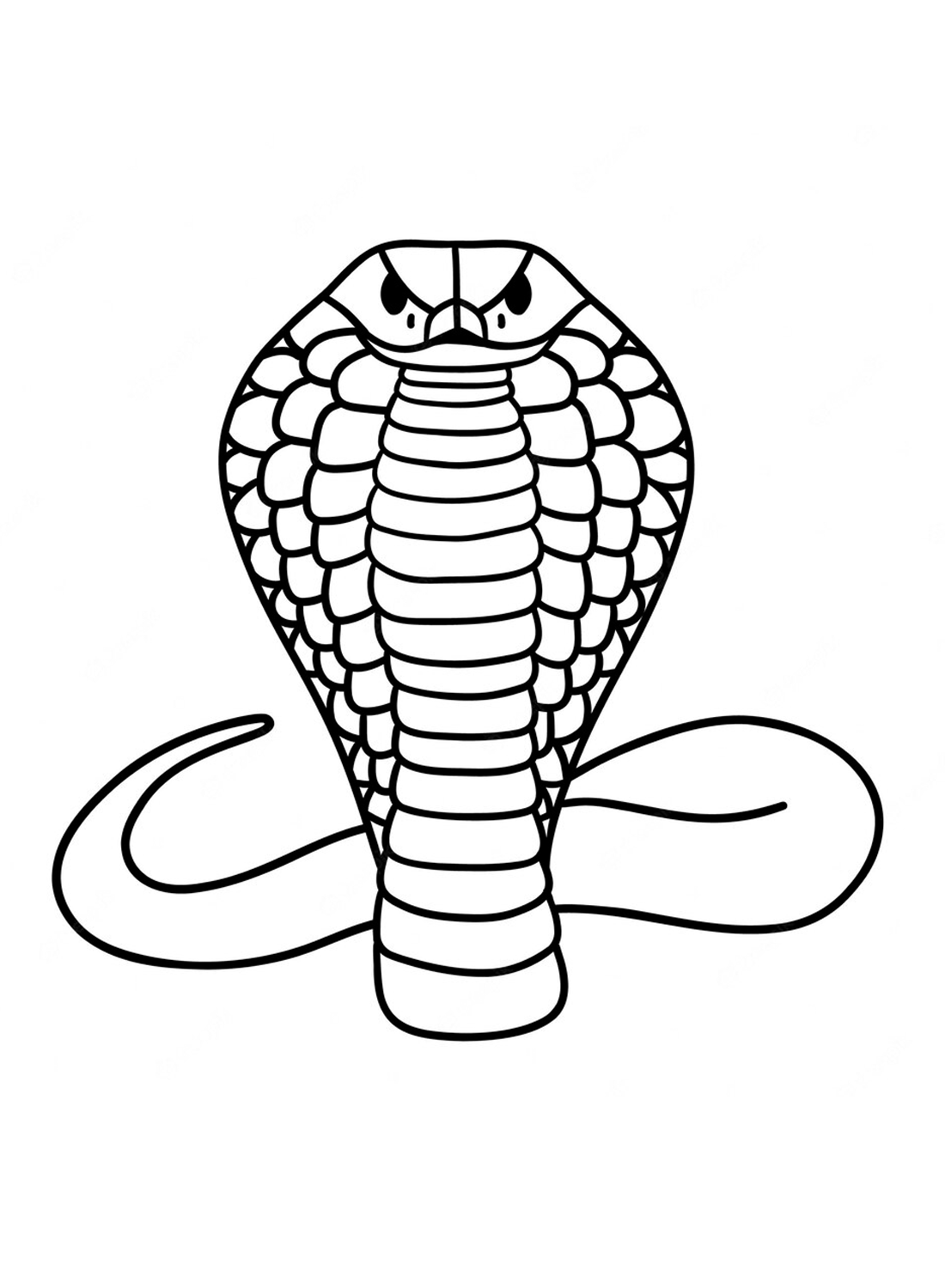 Desenhe uma Cobra Enorme a partir da Cobra para colorir