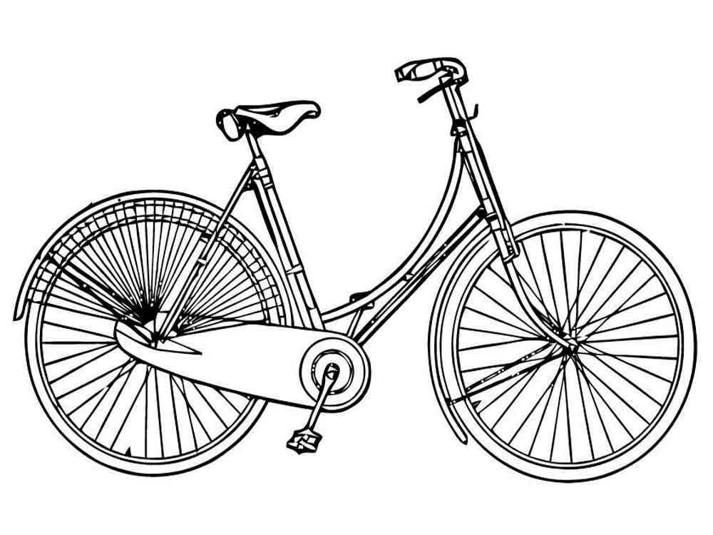 Desenhe uma bicicleta grátis para colorir