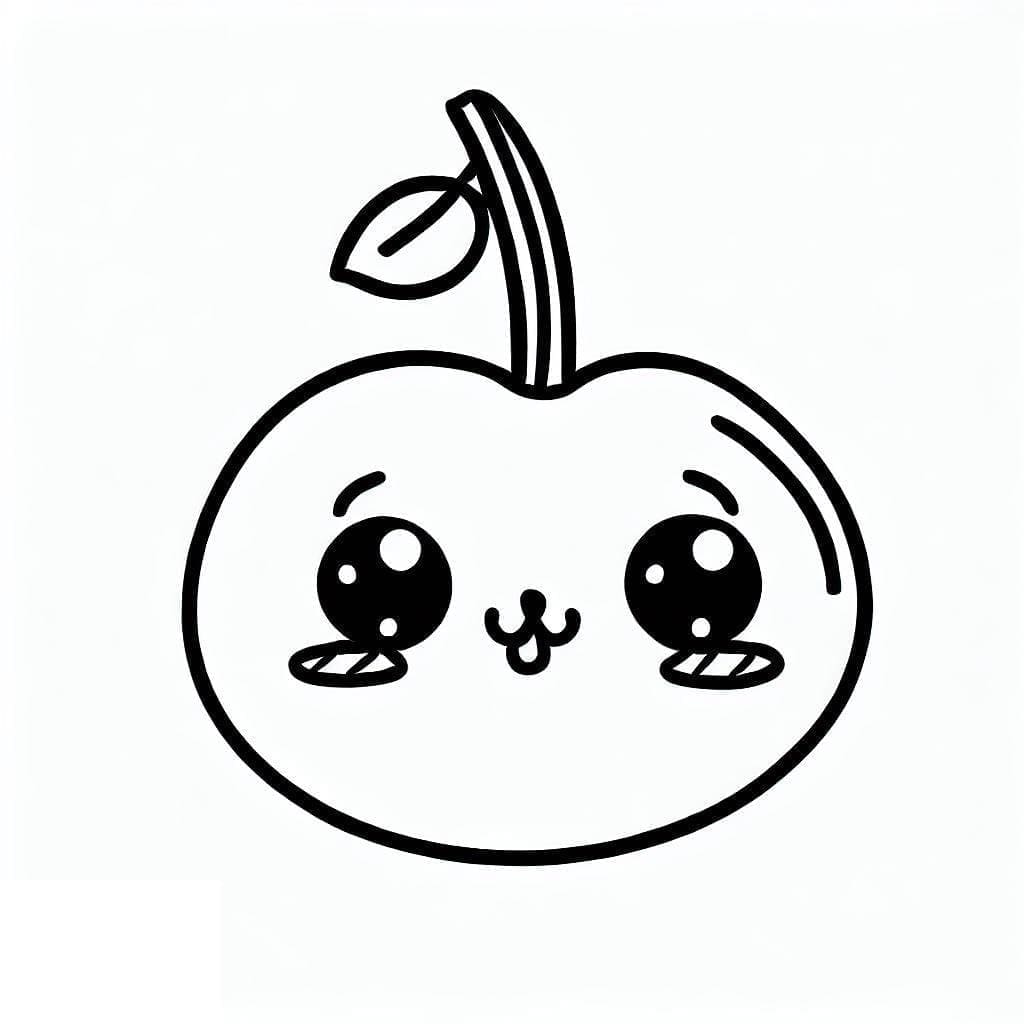 Desenhe uma estampa de cereja para colorir