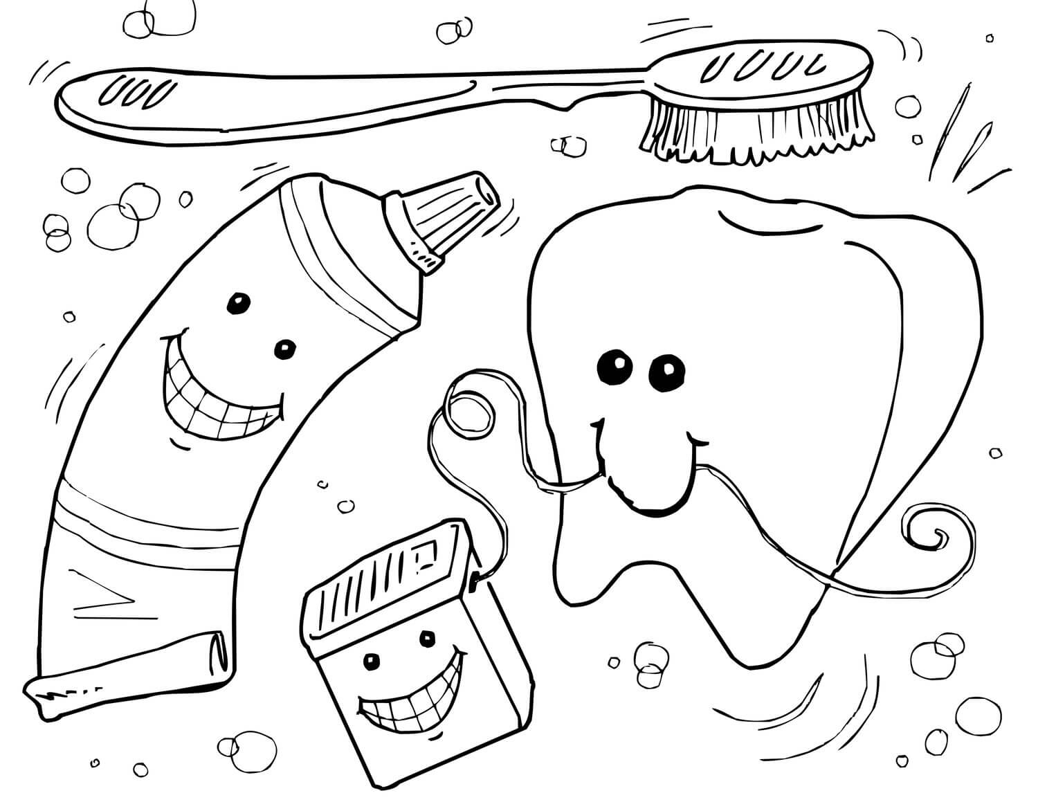 Desenho de Dente para colorir