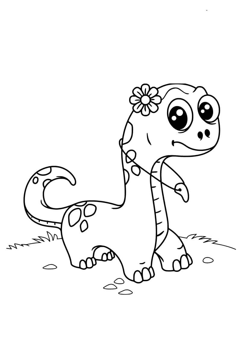 Desenhos de Dinossauro Fofo para colorir