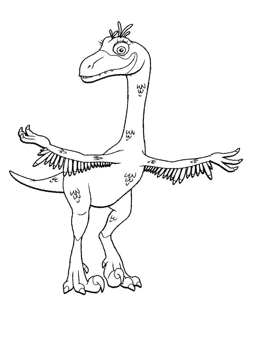 Dinossauro com Grandes Asas para colorir