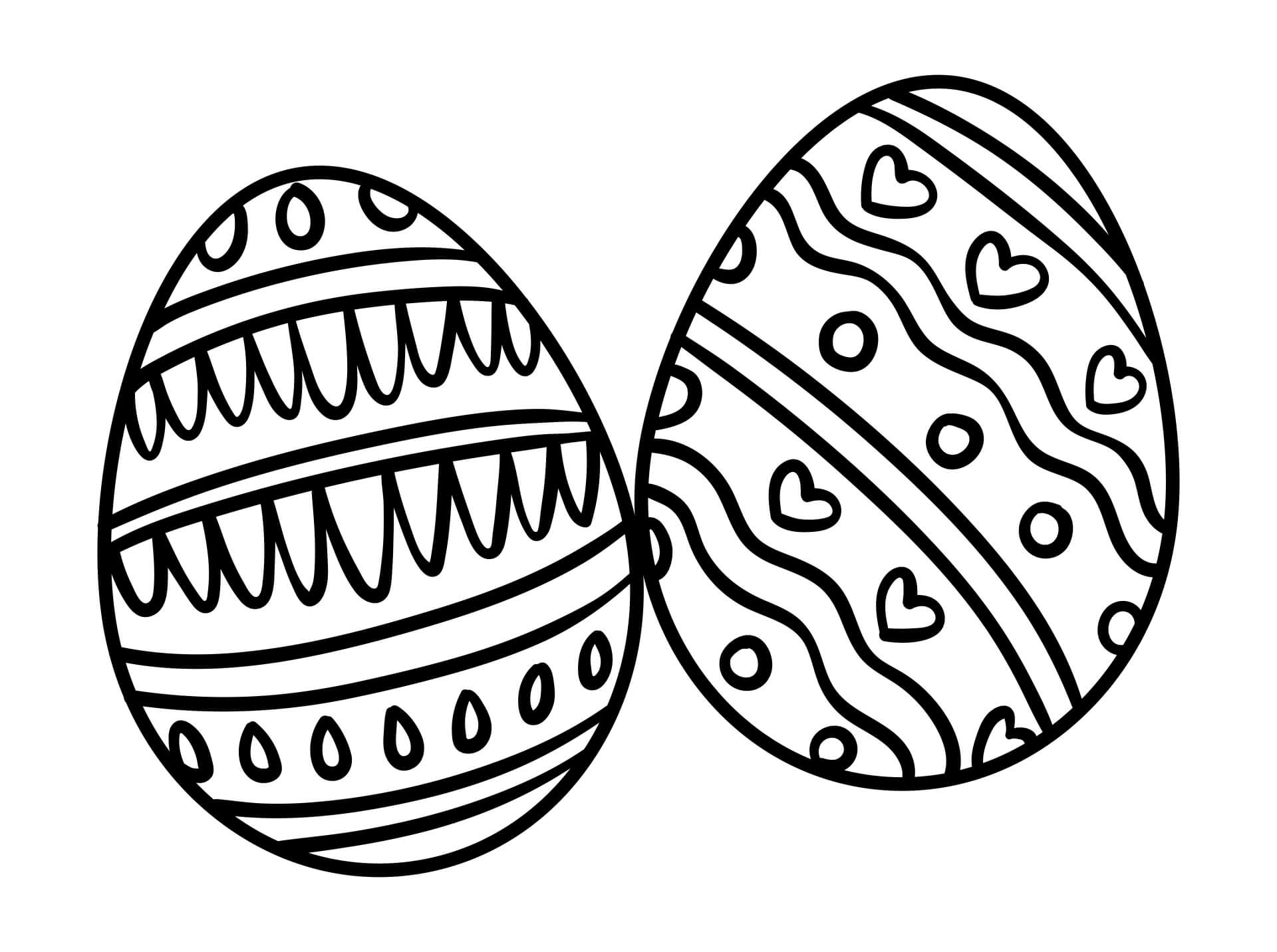 Dois Ovos para colorir