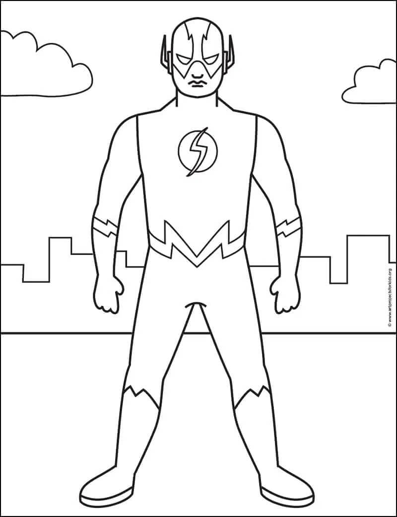 Desenhos de Flash Grátis para colorir