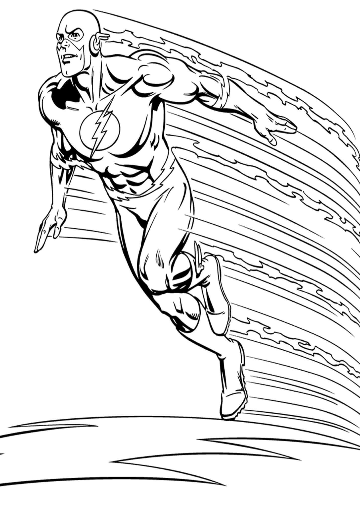Desenhos de Flash em Execução para colorir