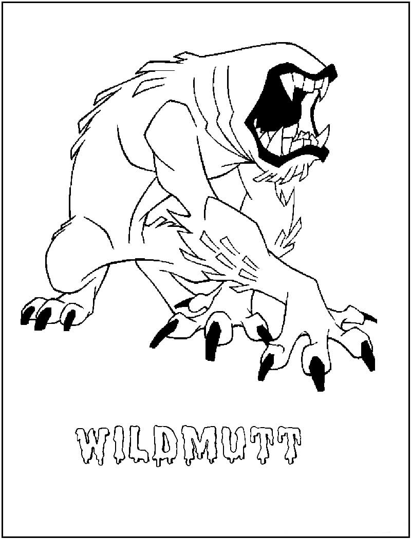 Formulário WildMutt para colorir