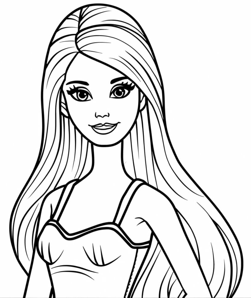 Desenhos de Foto linda da Barbie para colorir