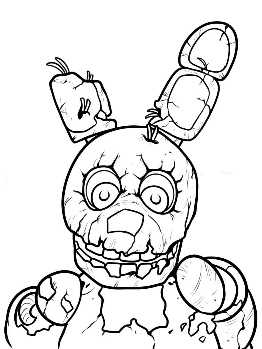 Desenhos de Freddy Murchar Fez uma cara Assustadora para colorir