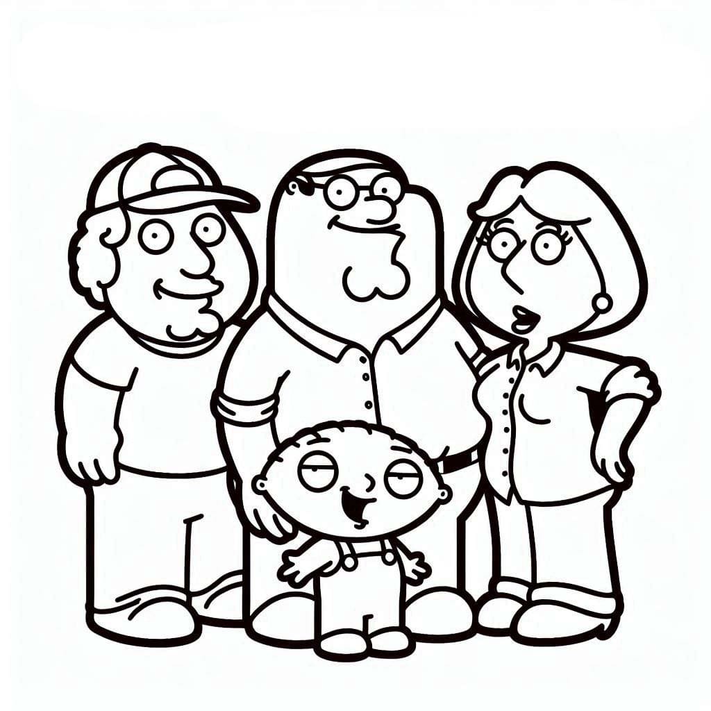 Desenhos de Guy Família 5 para colorir