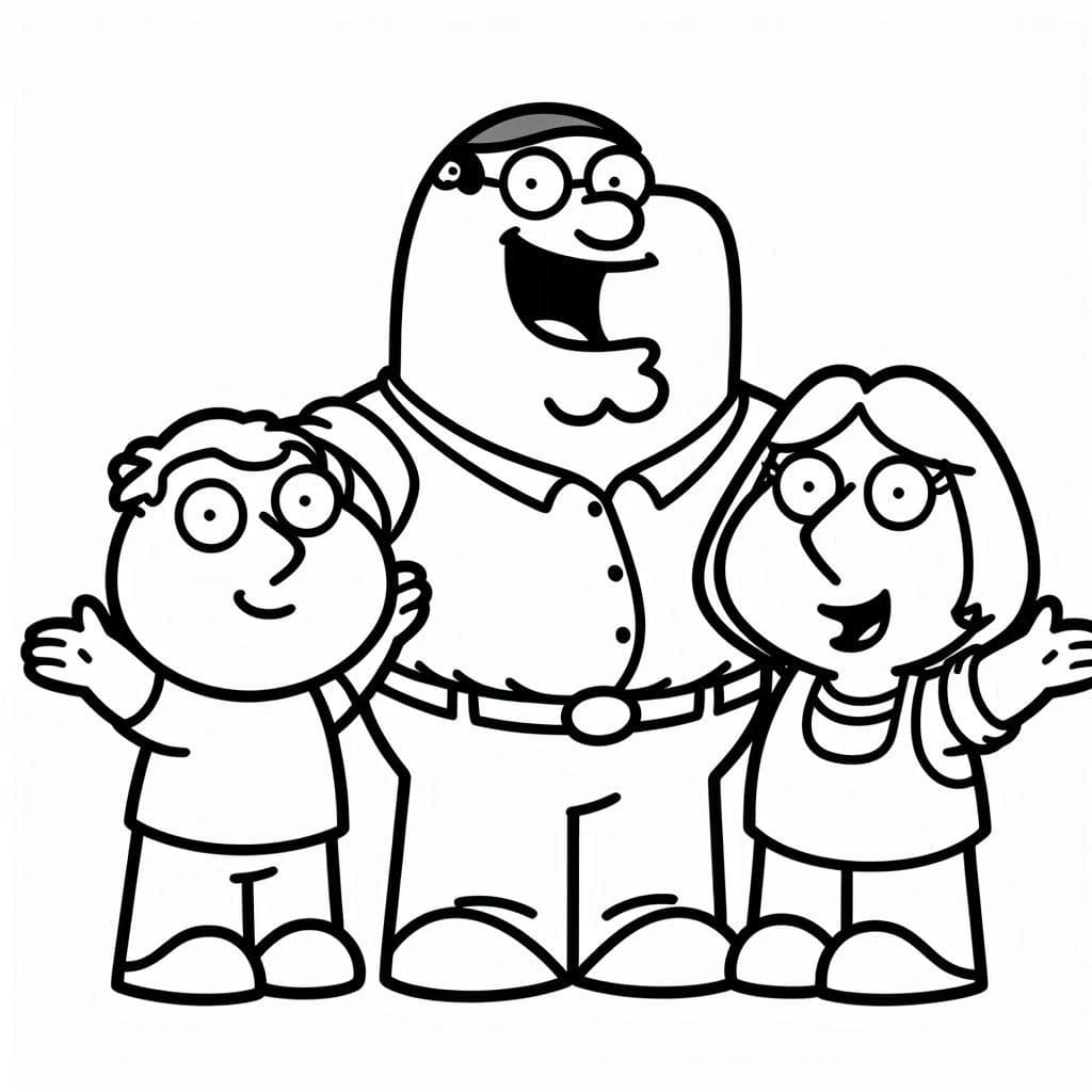 Desenhos de Guy Família 7 para colorir