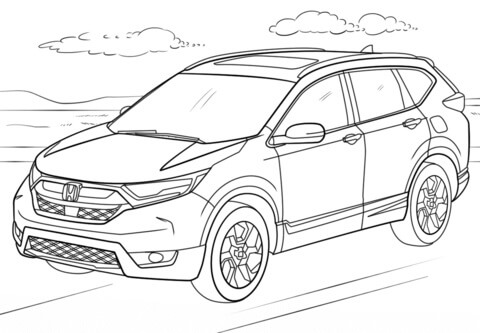 Desenhos de Honda CRV para colorir