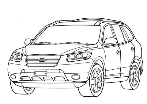 Desenhos de Hyundai Santa Fé para colorir