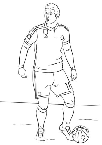 Desenhos de James Rodriguez para colorir