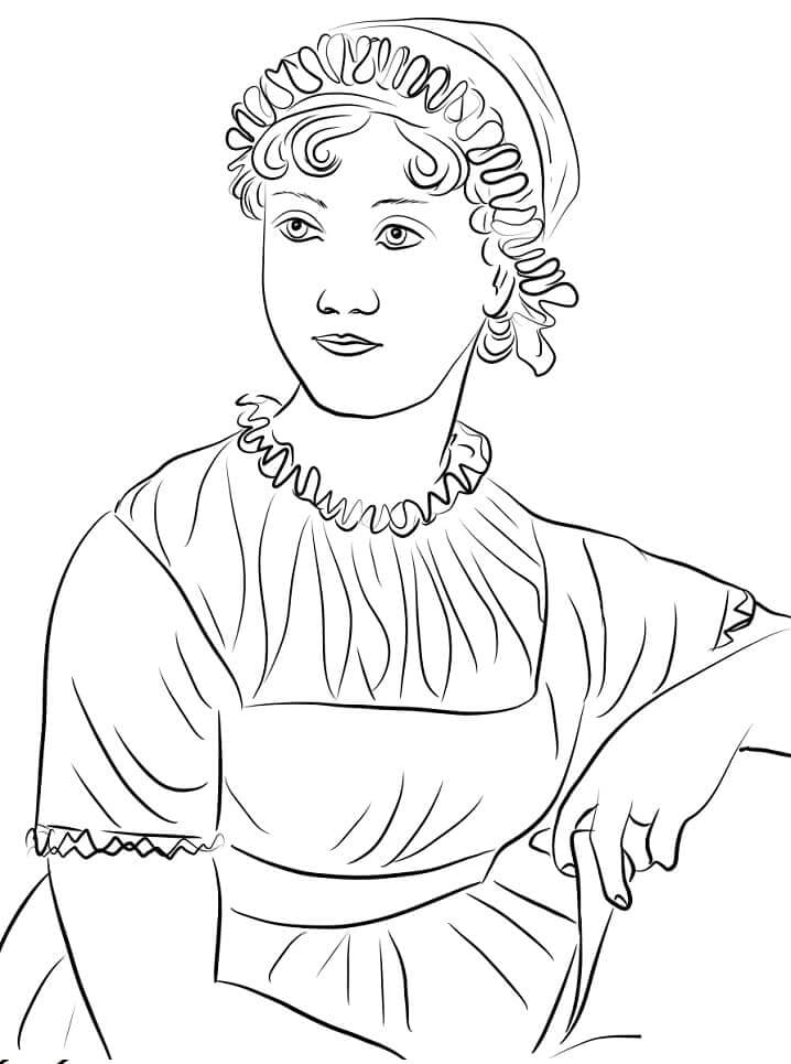 Desenhos de Jane Austen para colorir