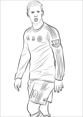 Desenhos de Jogador de Futebol Eden Hazard para colorir