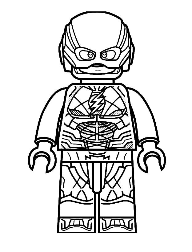Desenhos de Lego Flash em Pé para colorir
