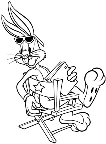 Livro Bugs Bunny Segurando para colorir