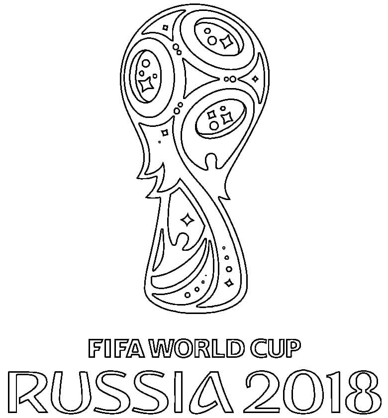 Logotipo oficial da Copa do Mundo 2018 para colorir