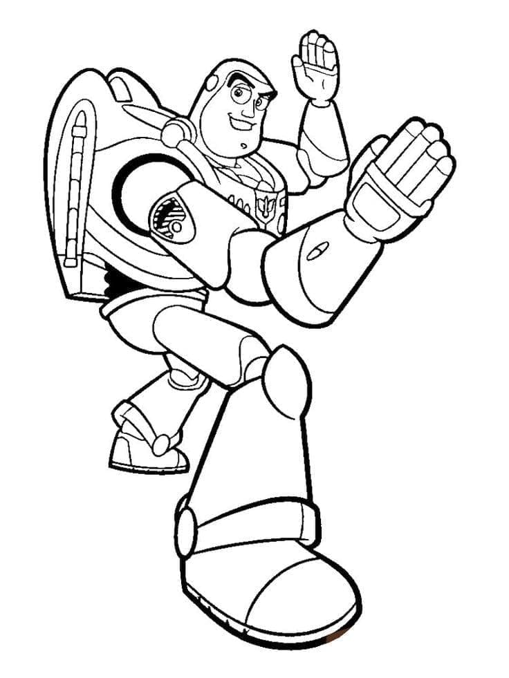 Luta do Buzz Lightyear para colorir