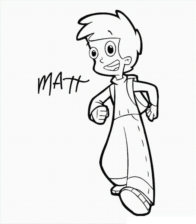 Desenhos de Matt Cyberchase para colorir
