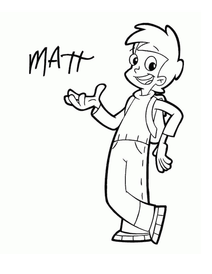 Desenhos de Matt de Cyberchase para colorir