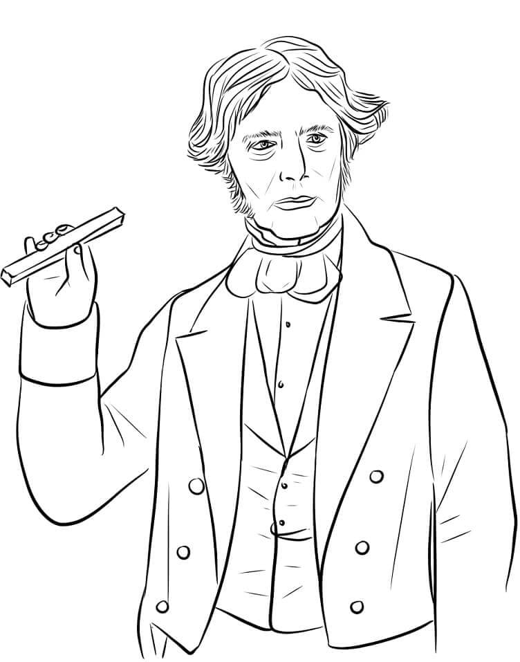 Desenhos de Michael Faraday para colorir