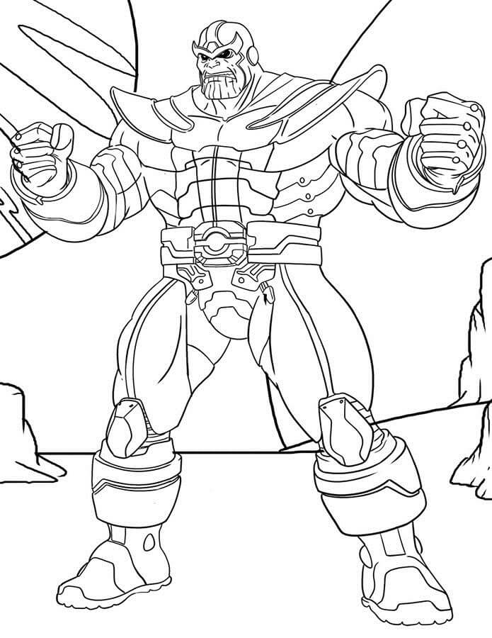 Músculos de Thanos para colorir